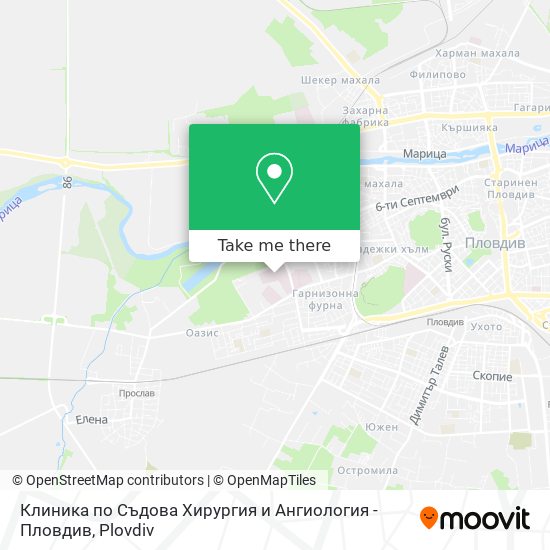 Клиника по Съдова Хирургия и Ангиология - Пловдив map