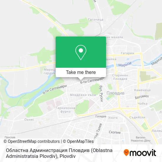 Карта Областна Администрация Пловдив (Oblastna Administratsia Plovdiv)