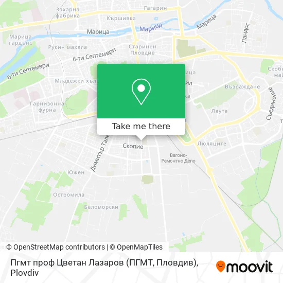 Пгмт проф Цветан Лазаров (ПГМТ, Пловдив) map