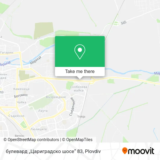 Карта булевард „Цариградско шосе“ 83