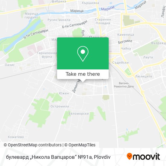 Карта булевард „Никола Вапцаров“ №91а