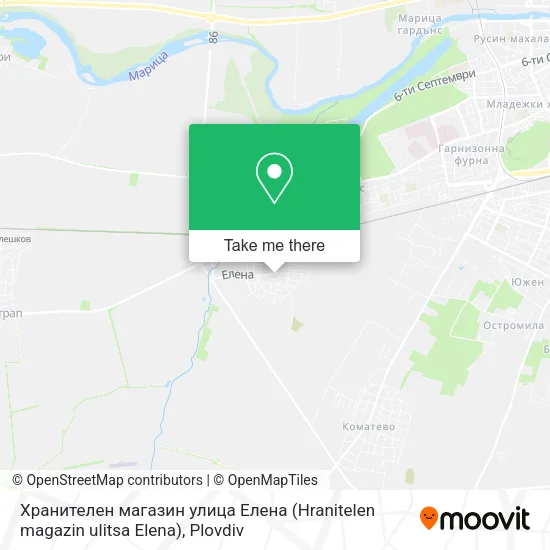 Карта Хранителен магазин улица Елена (Hranitelen magazin ulitsa Elena)