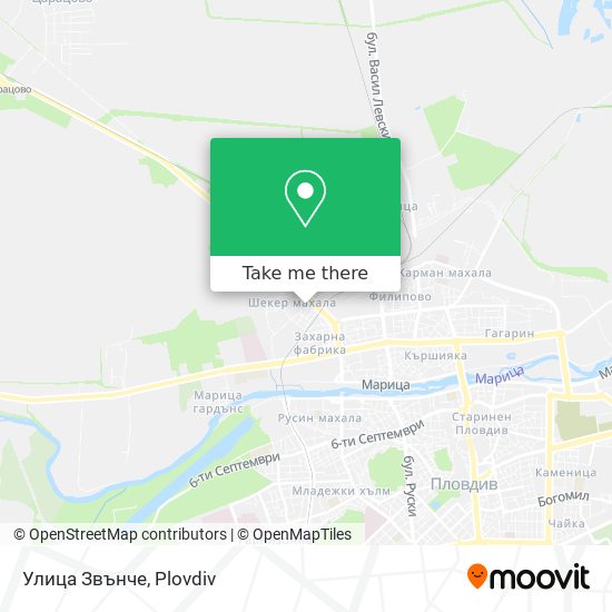 Улица Звънче map