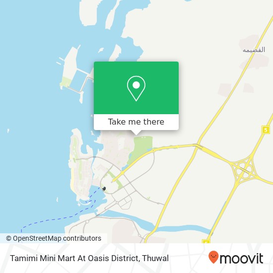 Tamimi Mini Mart At Oasis District map