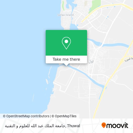جامعة الملك عبد الله للعلوم و التقنية map