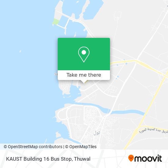 KAUST Building 16 Bus Stop map