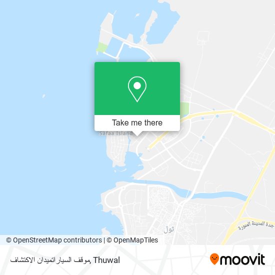 موقف السياراتميدان الاكتشاف map