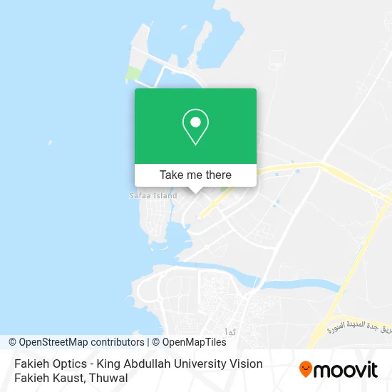 Fakieh Optics - King Abdullah University Vision Fakieh Kaust map