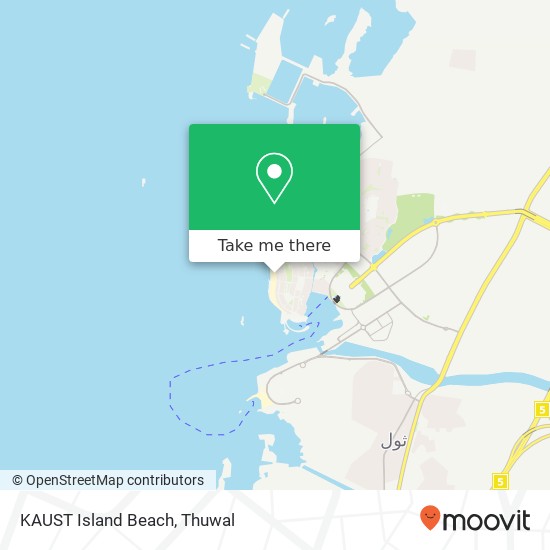 KAUST Island Beach map