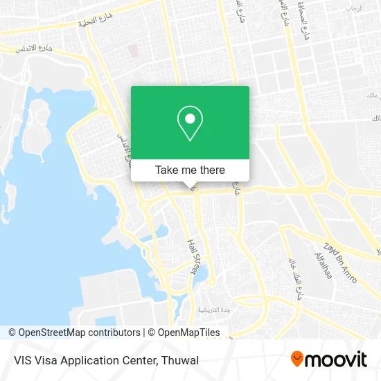 VIS Visa Application Center map