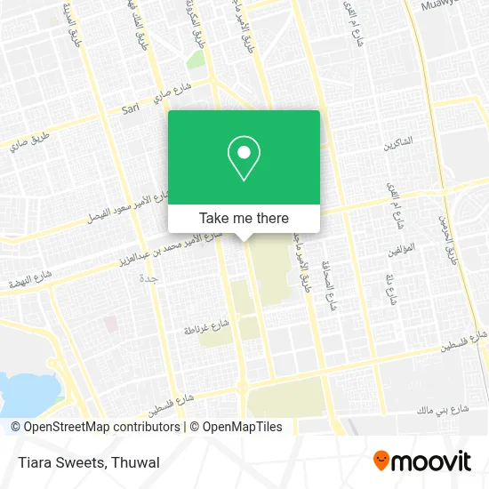 Tiara Sweets map