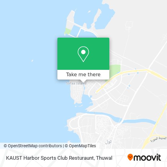 KAUST Harbor Sports Club Resturaunt map