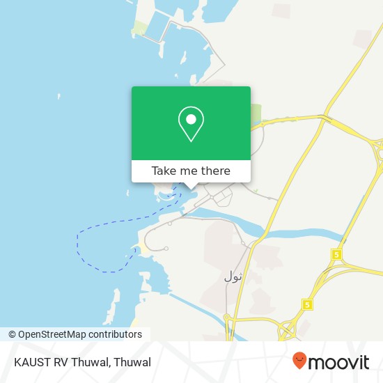 KAUST RV Thuwal map