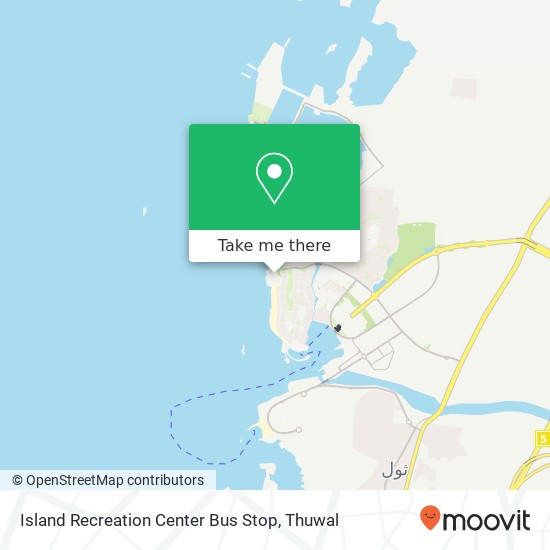 Island Recreation Center Bus Stop map