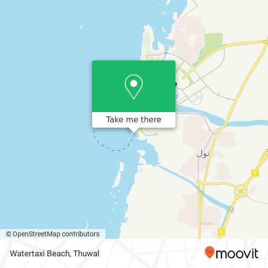 Watertaxi Beach map