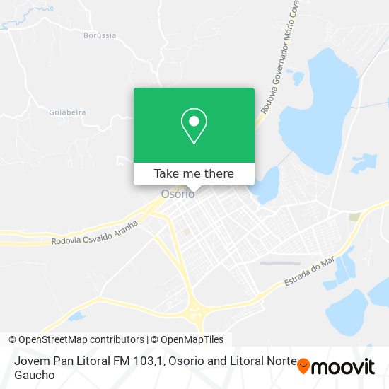 Jovem Pan Litoral FM 103,1 map