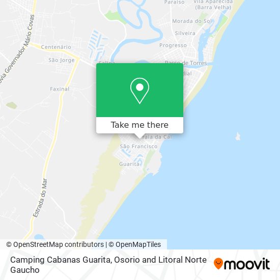 Camping Cabanas Guarita map