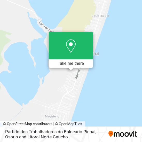 Mapa Partido dos Trabalhadores do Balneario Pinhal