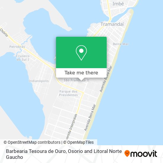 Barbearia Tesoura de Ouro map