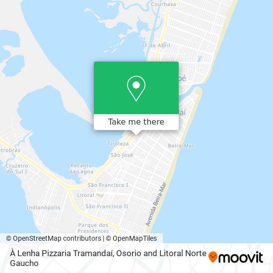 À Lenha Pizzaria Tramandaí map