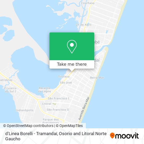 d'Linea Borelli - Tramandaí map