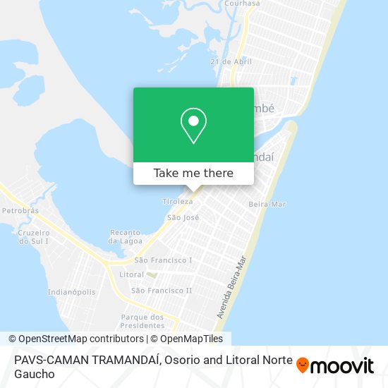 PAVS-CAMAN TRAMANDAÍ map