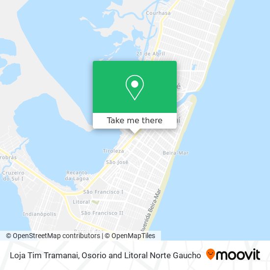 Loja Tim Tramanai map