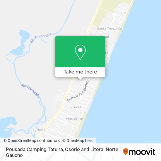 Mapa Pousada Camping Tatuira