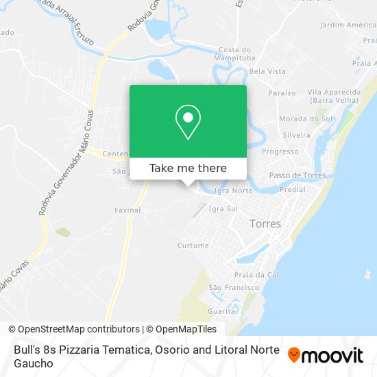 Mapa Bull's 8s Pizzaria Tematica