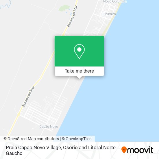 Praia Capão Novo Village map