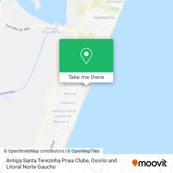 Antiga Santa Terezinha Praia Clube map