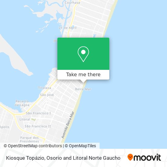 Kiosque Topázio map