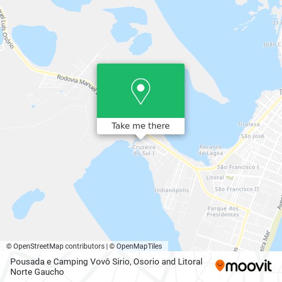 Pousada e Camping Vovô Sirio map