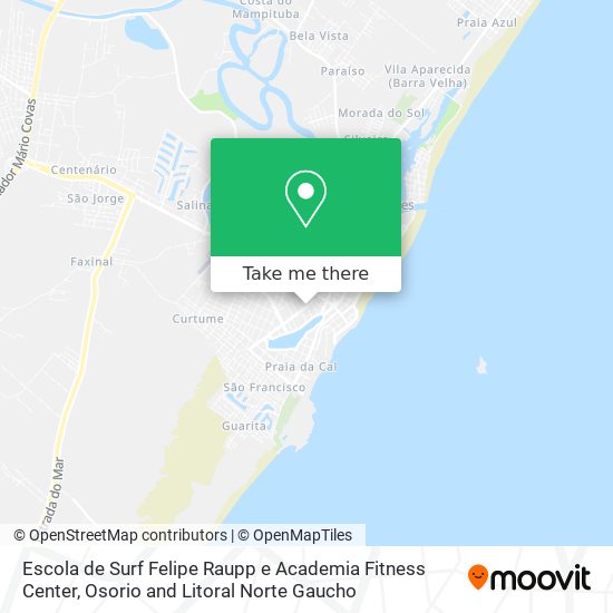 Mapa Escola de Surf Felipe Raupp e Academia Fitness Center