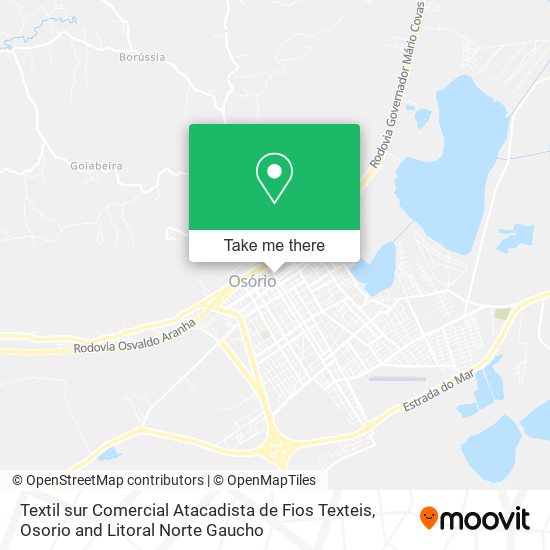 Mapa Textil sur Comercial Atacadista de Fios Texteis