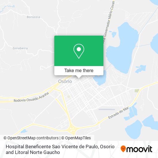 Mapa Hospital Beneficente Sao Vicente de Paulo