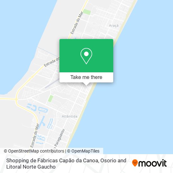 Shopping de Fábricas Capão da Canoa map