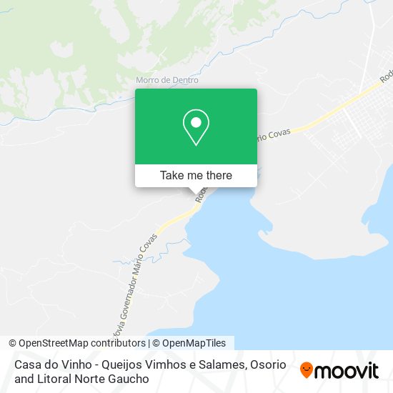 Mapa Casa do Vinho - Queijos Vimhos e Salames