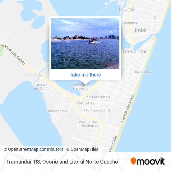 Tramandai- RS map