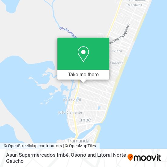 Asun Supermercados Imbé map
