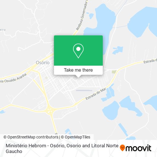 Ministério Hebrom - Osório map