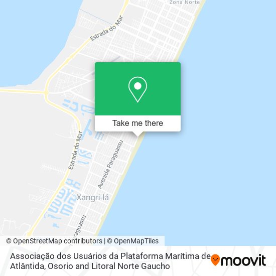 Mapa Associação dos Usuários da Plataforma Marítima de Atlântida