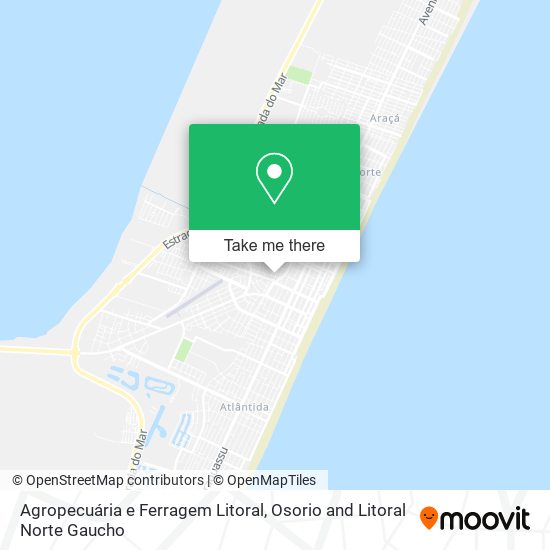 Agropecuária e Ferragem Litoral map