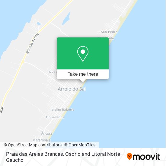 Praia das Areias Brancas map