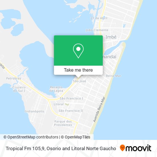 Tropical Fm 105,9 map