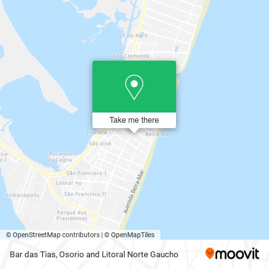 Bar das Tias map