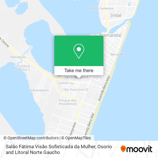 Mapa Salão Fátima Visão Sofisticada da Mulher