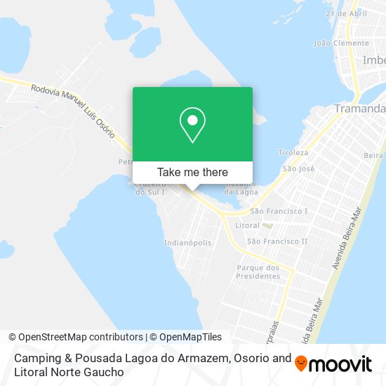 Camping & Pousada Lagoa do Armazem map