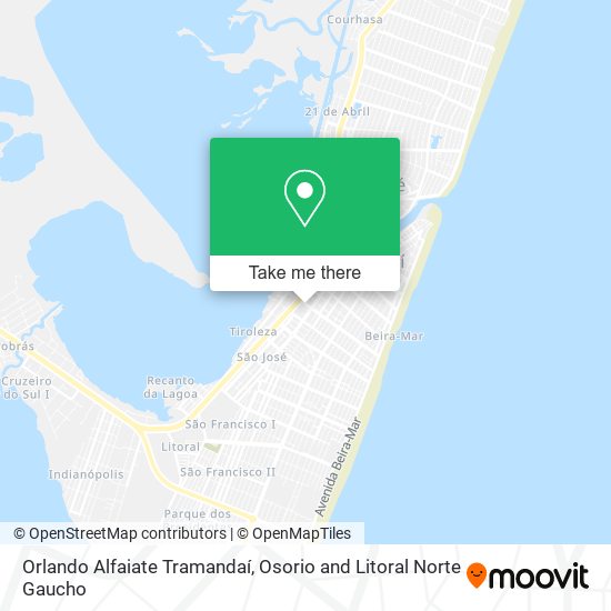 Orlando Alfaiate Tramandaí map