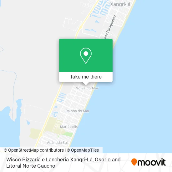 Mapa Wisco Pizzaria e Lancheria Xangri-Lá